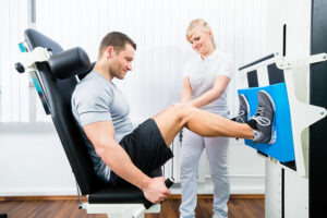 Trained therapists help you recover from a sports injury, work injury, or car accident
